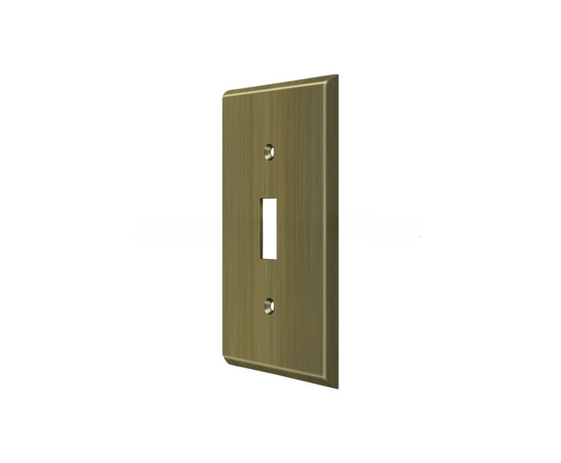 Deltana SWP4751U5 Switch Plate; Single Standard; Antique Brass Finish