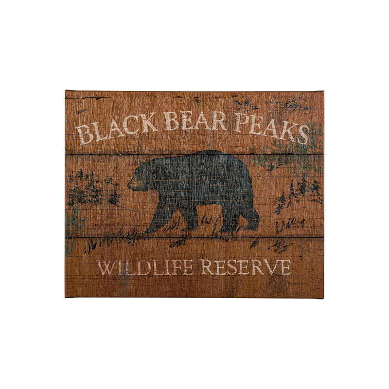 «Lodge Signs V» par James Wiens, H 28 po x l 35 po x P 1,5 po