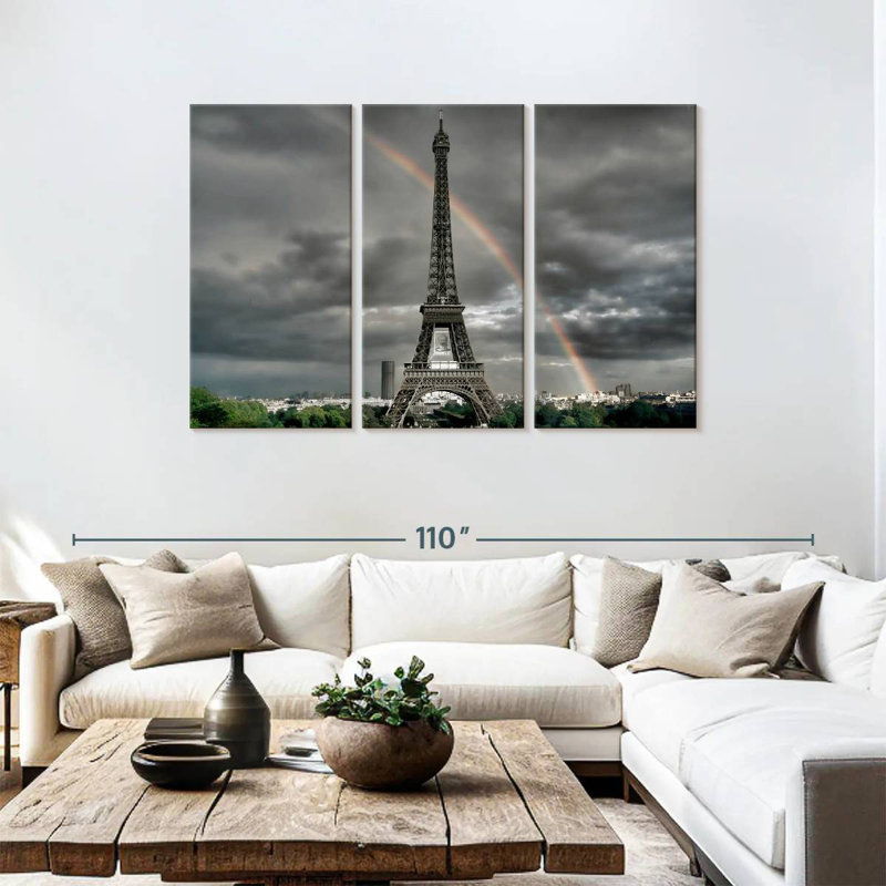 Syd Rainbow Over Eiffel Tower, 48" H x 74" W