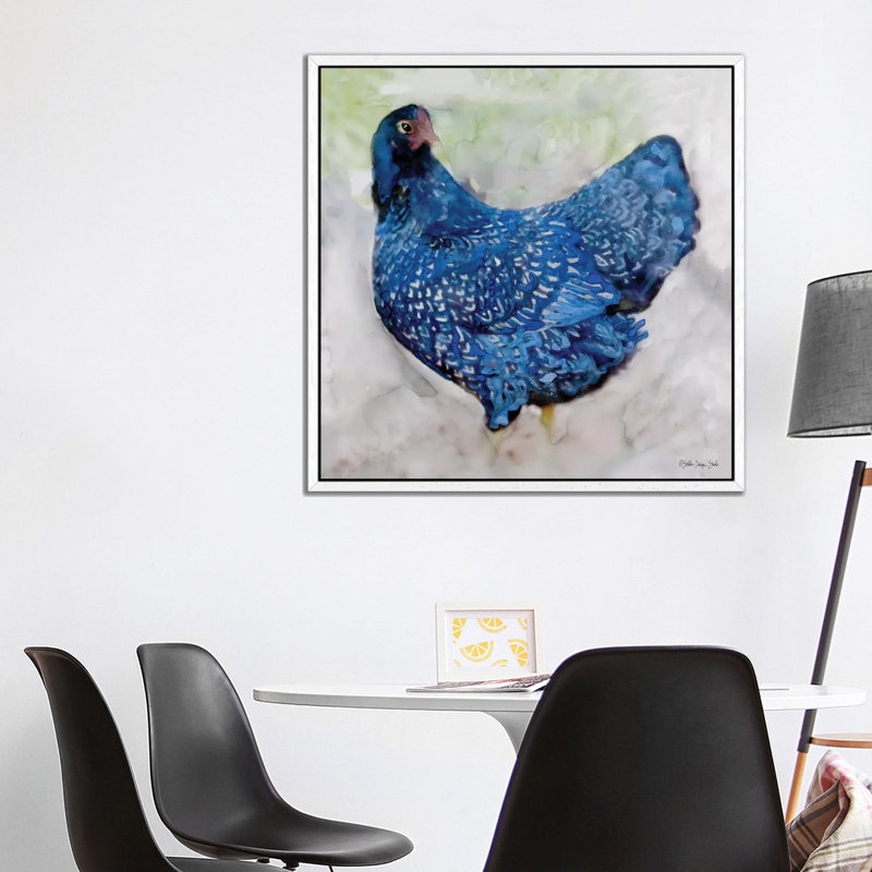 Rooster II by Stellar Design Studio - Gallery-Wrapped Canvas Giclée on Canvas, White Floater Frame, 93.98cm H x 93.98cm W