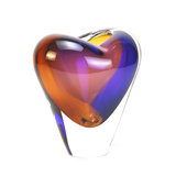 Murano Glass Design Cuore Crystal Vase