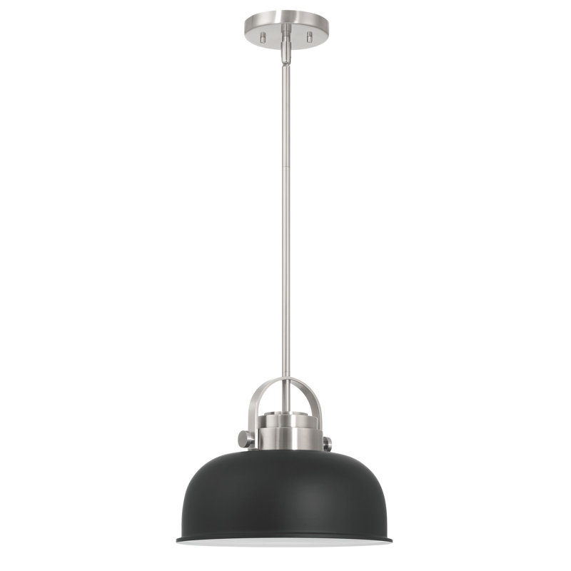 Grisel 1 - Light Dome Pendant, Nickel, Black