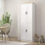 Armoire de rangement 67 pouces autoportante à 4 portes avec rangement réglable