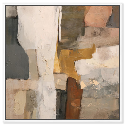 Impression sur toile Patchwork Plains III par Art Remedy, cadre blanc, 16 x 16