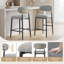 Tabouret de bar rembourré à hauteur de comptoir avec structure en métal-1206450976