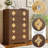 Drawer Tall Dresser for Bedroom, 45'' Boho Chest of Drawers, Wooden Chest with Clothes Storage Cabinet-313839808
