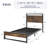 Heavy Duty Platform Bed With Wood Headboard-706096973-706096963