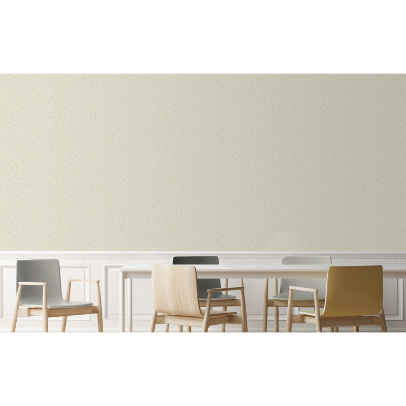 Carreau de papier peint adhésif Daycen The Leaves of the Weeping Willow Smooth, l 24 po x L 96 po, Beige