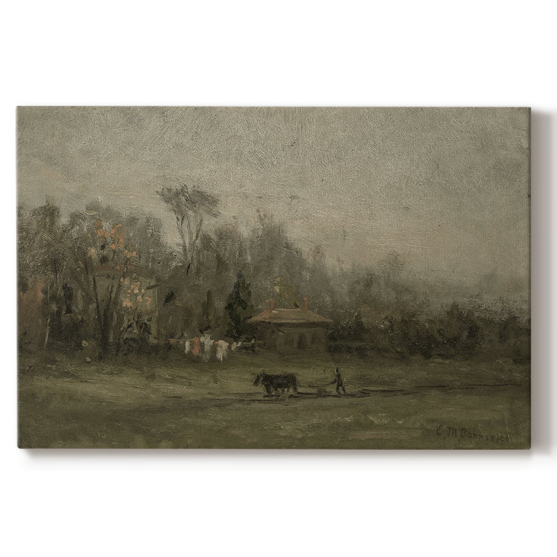 Paysage rétro - DCCCXX, H 13 po x l 19 po x P 1,5 po, Toile tendue