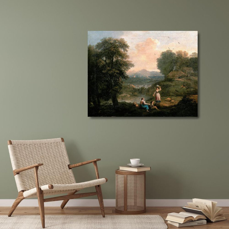 "Paysage" par Francesco Zuccarelli - Art mural sur toile tendue avec châssis, H 18 po x l 14 po