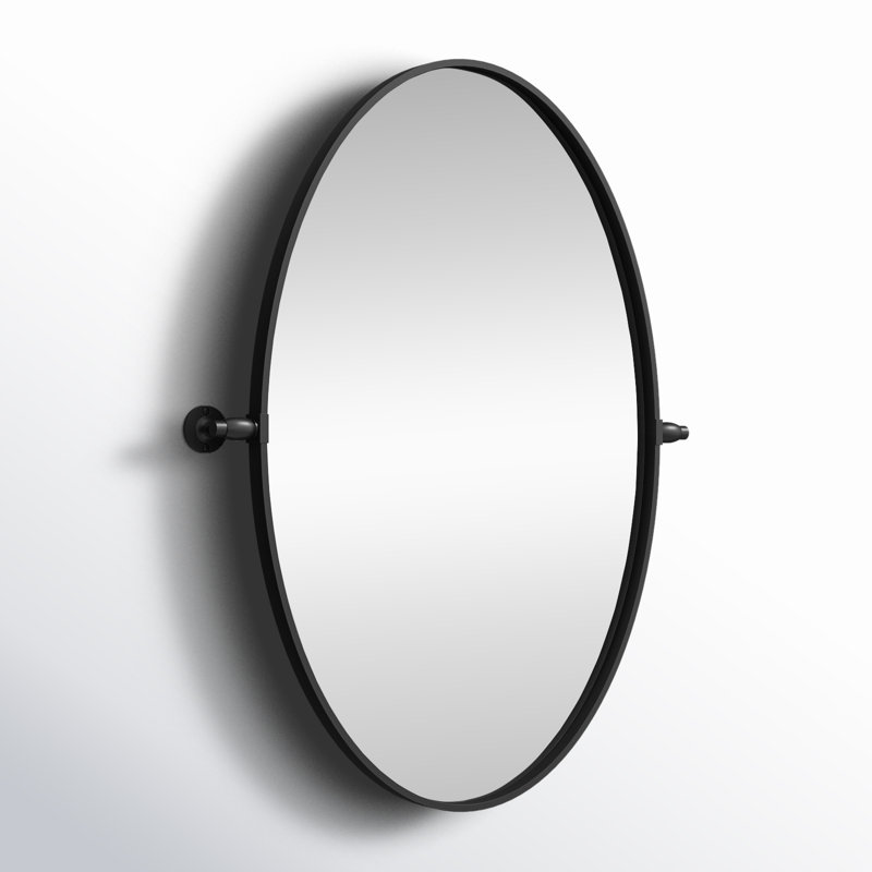Belfield Metal Wall Mirror, Black, 20" x 24"