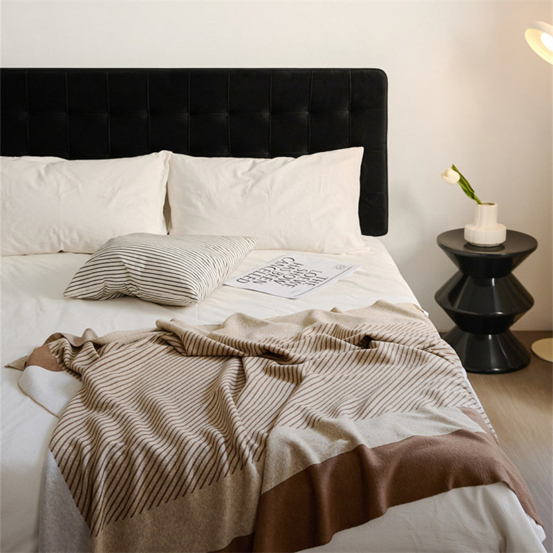 Twill Throw Blanket Gray, Taupe