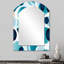 Minimaliste cobalt bleu cercles géométriques - miroir décoratif arqué géométrique sur métal-331788530
