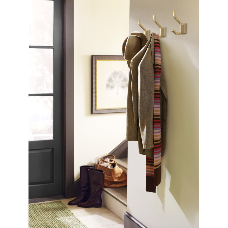 Aliso Transitional Double Prong Decorative Wall Hook, Champagne Bronze