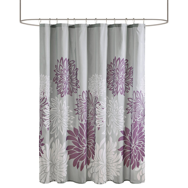 Rideau de douche à imprimé floral