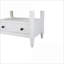 Table de chevet blanche moderne à 2 tiroirs - Rangement pour chambre