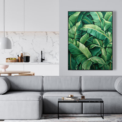 Lively Leaves - Contemporary Living Room Canvas Home Decor