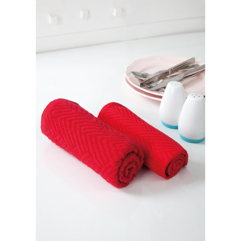 Linge à vaisselle, Rouge