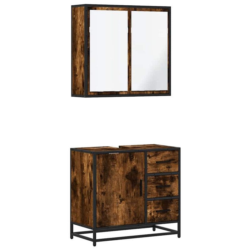 Bathroom Furniture Suite, Smoked Oak