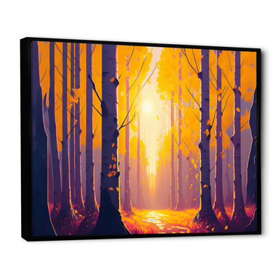 Golden Hour Birch Trees IV - Print on Canvas