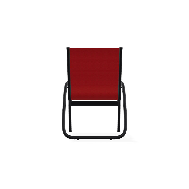 Fauteuil de patio Gardenella, Rouge 1D Sunbrella®, Noir texturé