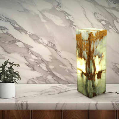 Large Rusted Woodland Onyx Lamp
