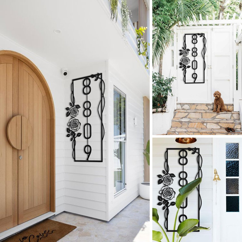 Décoration murale d'extérieur personnalisée, H 20 po x l 10 po x P 0,05 po, Oui