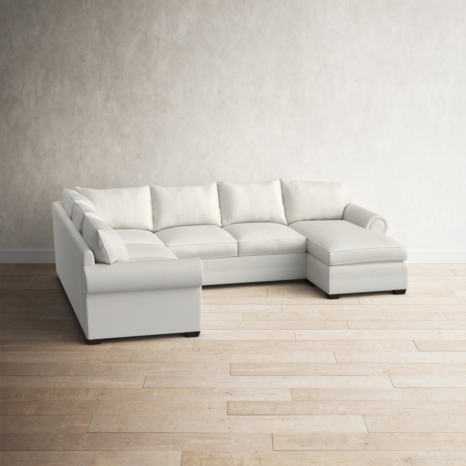 Upholstered U-Shaped Sectional, Bayou Coffee, Left Hand Facing