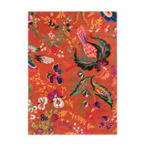 Wonderland Hand Tufted Wool/Viscose Floral Area Rug in Amber/Lapis