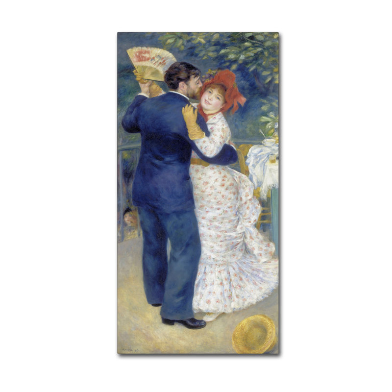 «Country Dance» par Pierre-Auguste Renoir - reproduction d'art sur toile, H 19 po x l 10 po