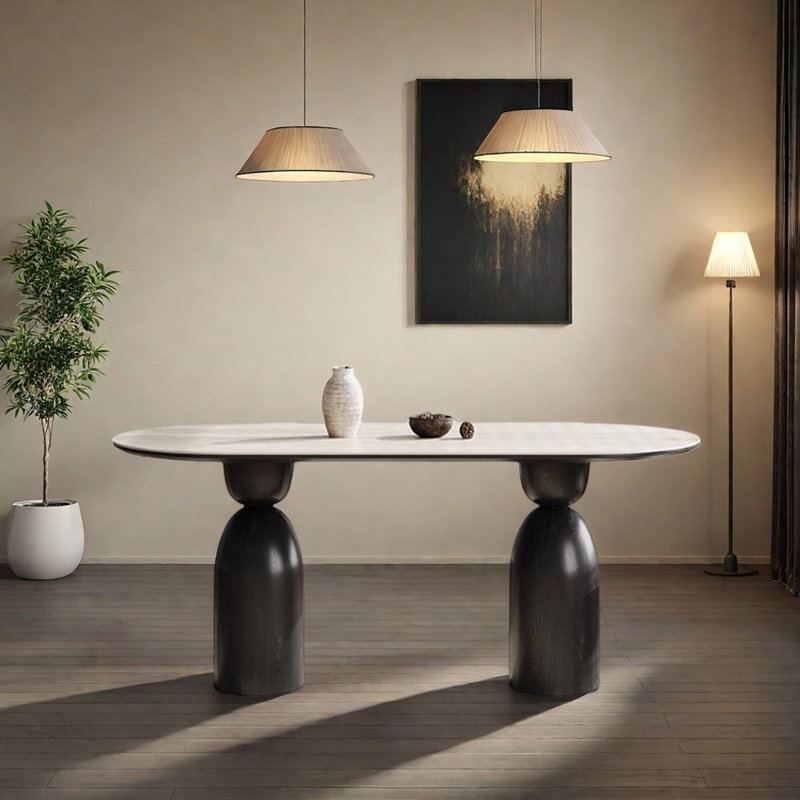 Table de salle à manger moderne de style nordique, H 29,52 po x L 55,11 po x l 31,49 po