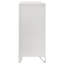 Commode large Mory, 9 tiroirs, motif à chevrons en relief, blanc