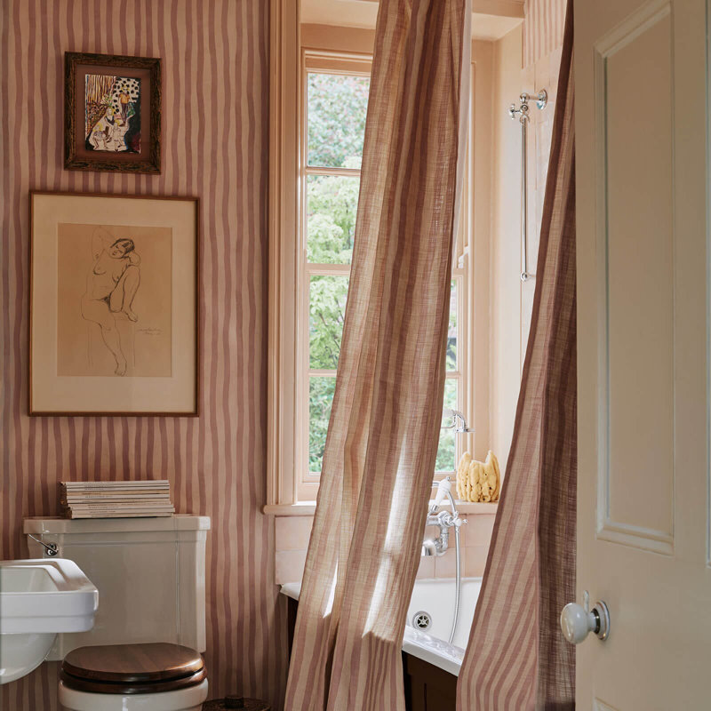 Artist's Stripe Wallpaper, Sakura/Astrantia