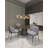 Flor Modern Twill Weave Upholstered Metal Dining Chair in Gray-90543817