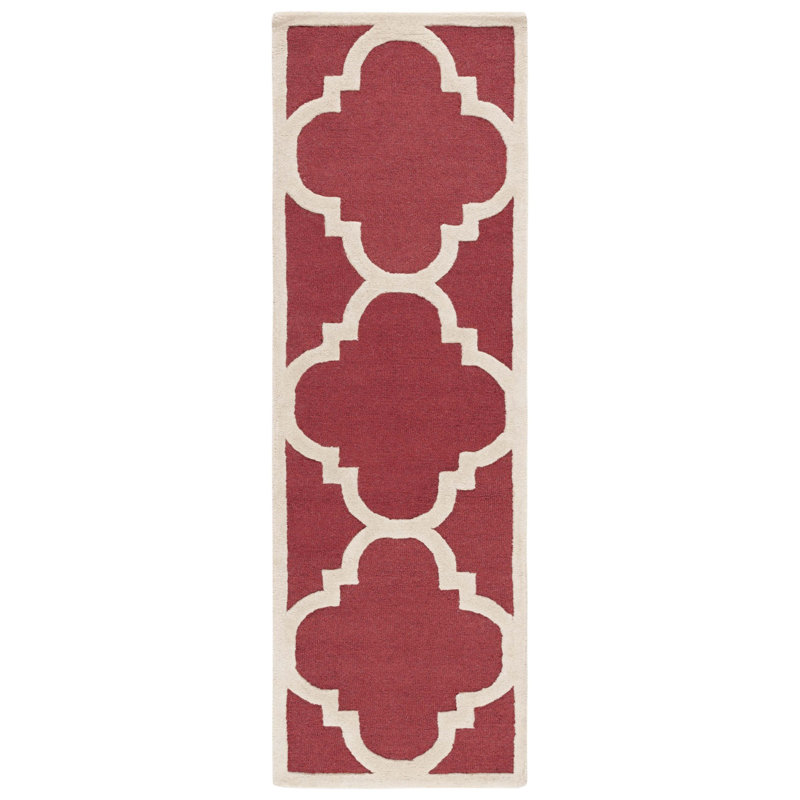 Cannen Hand Tufted Wool Geometric Rug, Runner 2'6" x 8'