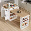 Console d'îlot de cuisine moderne avec tiroirs, armoire à deux portes et tablettes ouvertes Modern-125427953