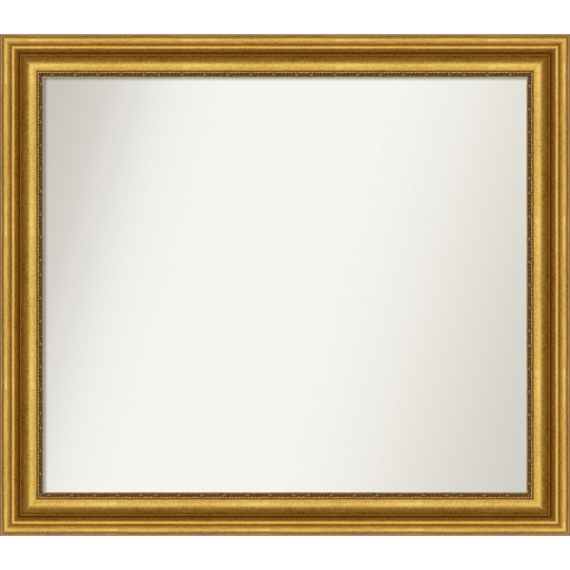 Miroir de salle de bain Jashawna, 36,75 po x 41,75 po, Doré