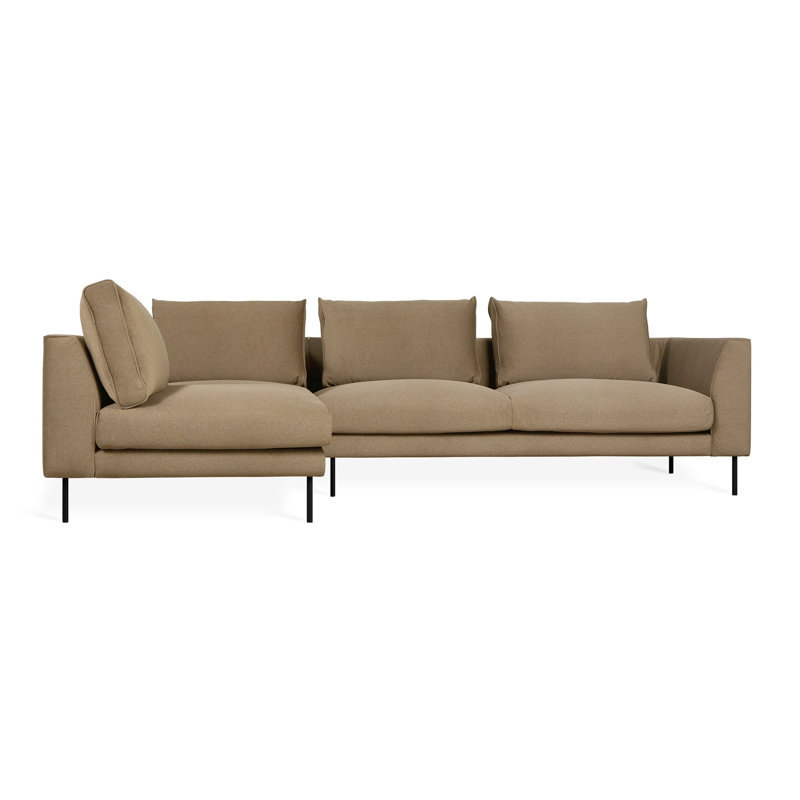 Canapé modulaire Renfrew XL, Accoudoir à gauche (vu de face), 100% polyester merino moka