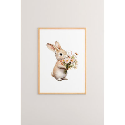 Élégante peinture décorative encadrée de Pâques, 13,0 x 18,9 pouces | Cadre 100% bois massif (épaisseur: 0,8 pouce) et œuvre d'art en panneau de fibres à densité moyenne 100% (épaisseur: 0,1 pouce) | Impression numérique époustouflante pour la décoration intérieure et le charme saisonnier