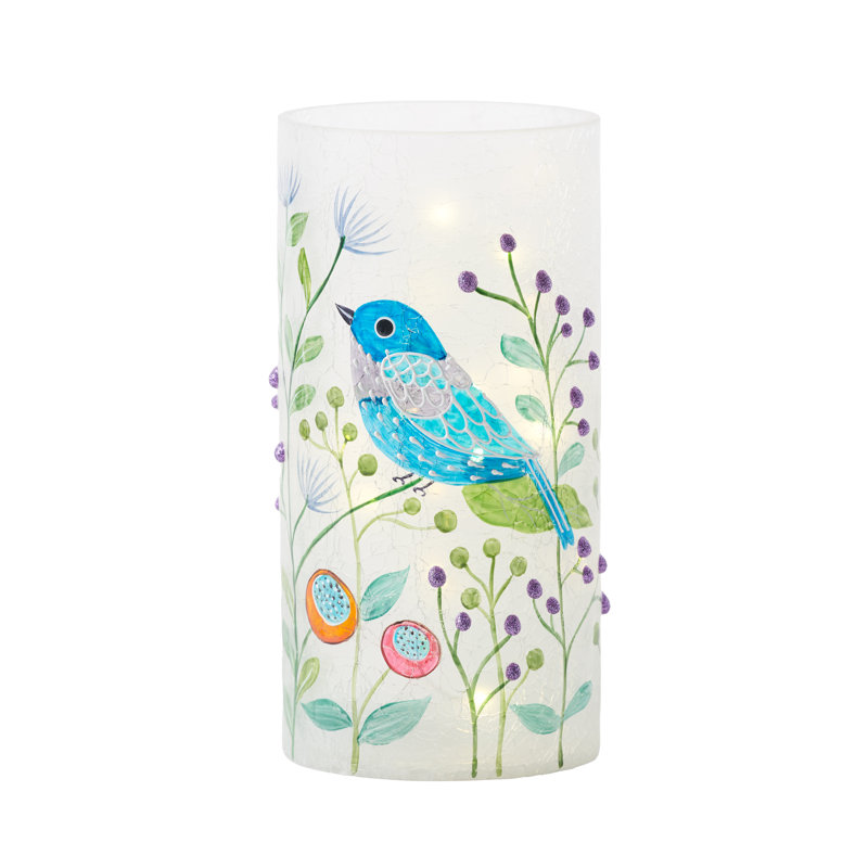 Éclairage de vase bleu 7,8 "H Bonnet