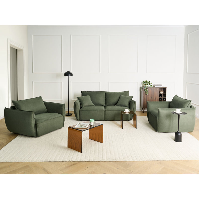 Stilla 3 - Piece Living Room Set, Green