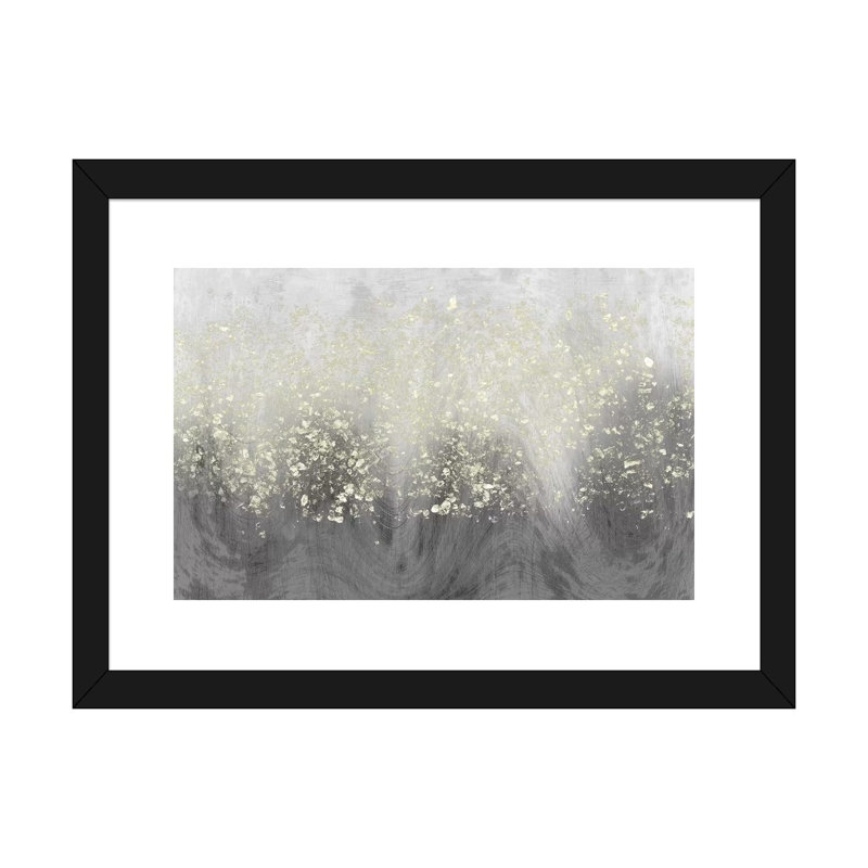 Glitter Swirl I par Jennifer Goldberger - reproduction d'art, H 16 po x l 24 po x P 1 po, Papier encadré noir