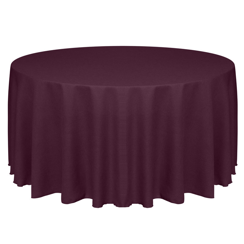 Ultimate Textile Round Tablecloth, 132" Round, Burgundy, 3