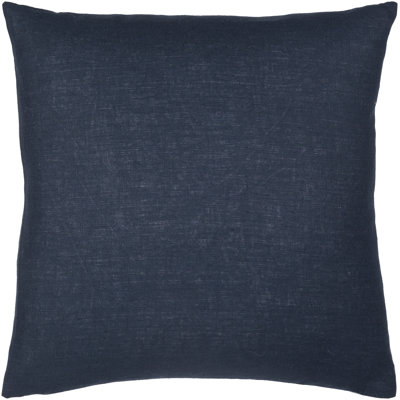 Housse de coussin en lin uni et insert en duvet lombaire