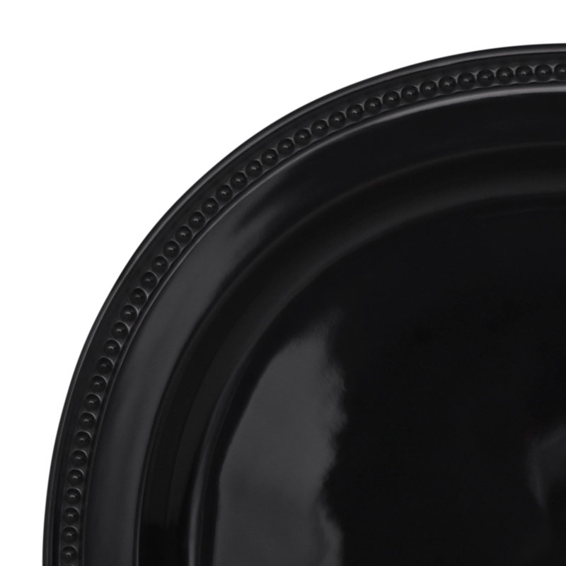 Assiette plate en mélamine 11,5 po Venetian, Noir