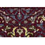 Tapis rouge en laine noué à la main à motif floral 2 pi 7 po x 7 pi 10 po Kroth