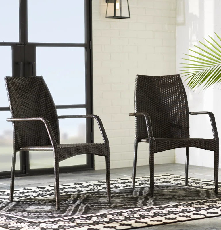 Chaises d'extérieur en osier, 54020 KD MP2, 2 chaises / ensemble