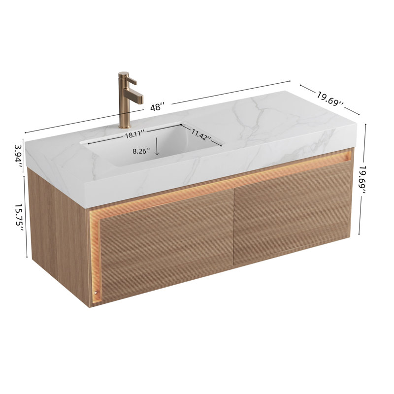 Ensemble de meuble-lavabo 48 po, Gauche, L 48 po
