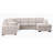 Multi - Functional L - Shaped Corner Sofa With Storage & Convertible Bed Features