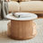 Log style rock plate end table